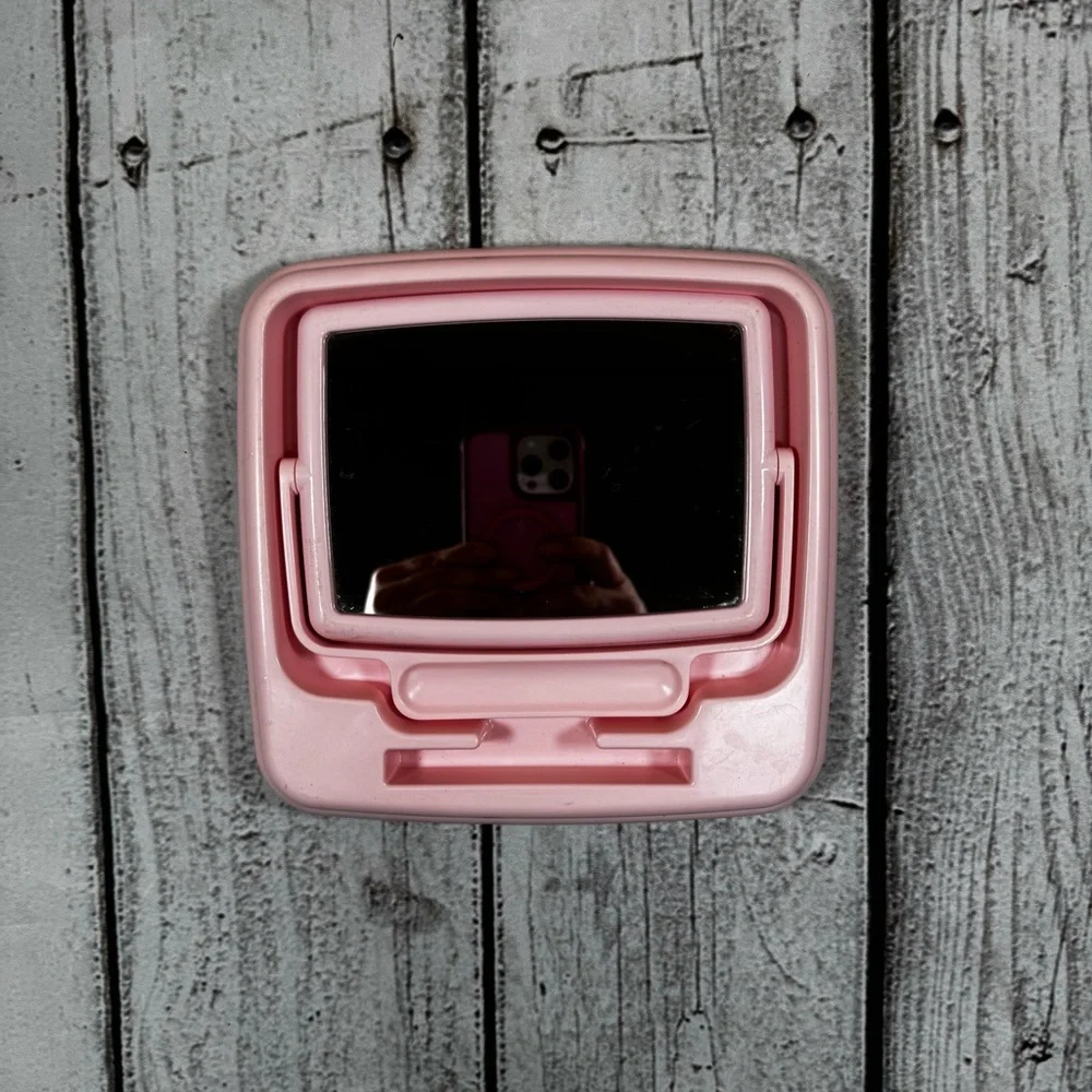Vintage Mary Kay Pink Travel 2-Sided /Magnify‎ Mirror Make-up Tray